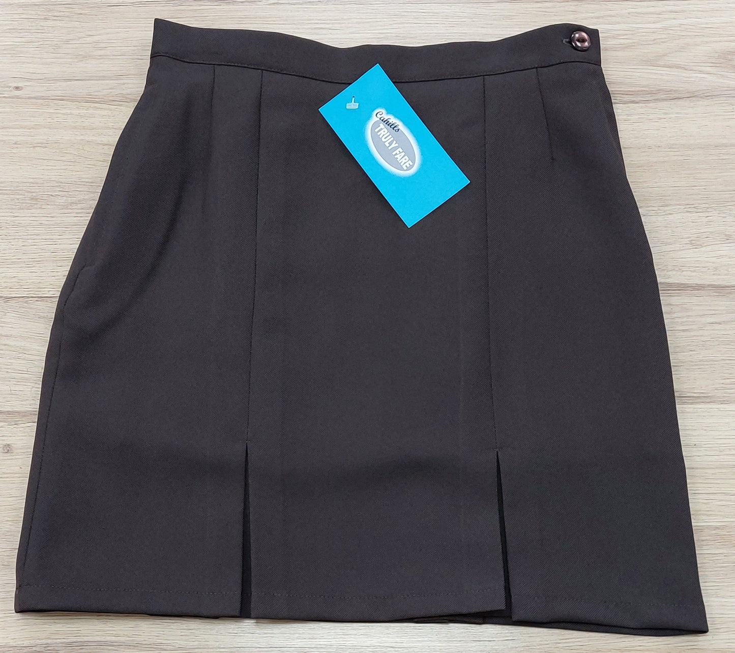BROWN 4 Pleat Skirt (Truly Fare Label)
