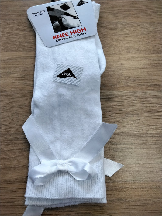 White school bow sock
