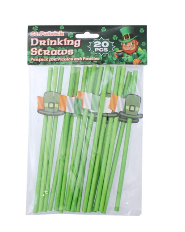 St Patrick's Drinking Straws
